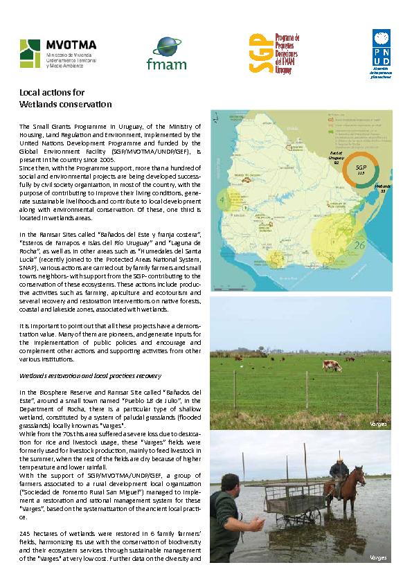 Uruguay - Local Actions for Wetland conservation 