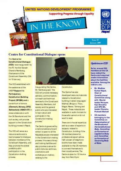 Newsletter January 2009