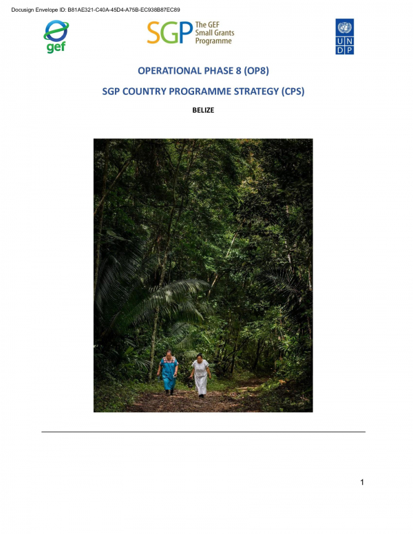 OP8 SGP Belize Country Programme Strategy