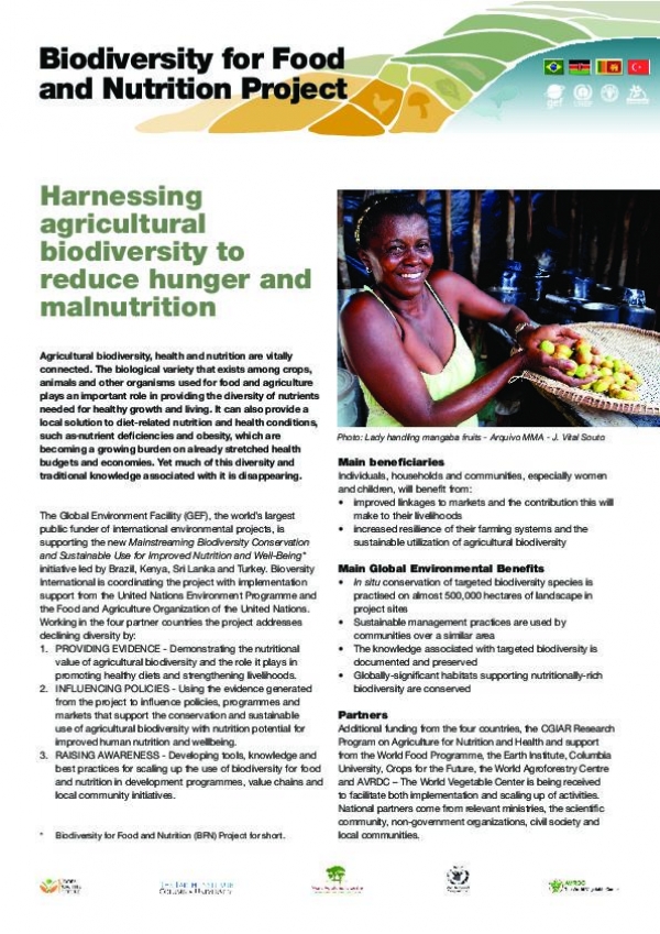 Harnessing Agricultural Biodiversity to Reduce Hunger and Malnutrition