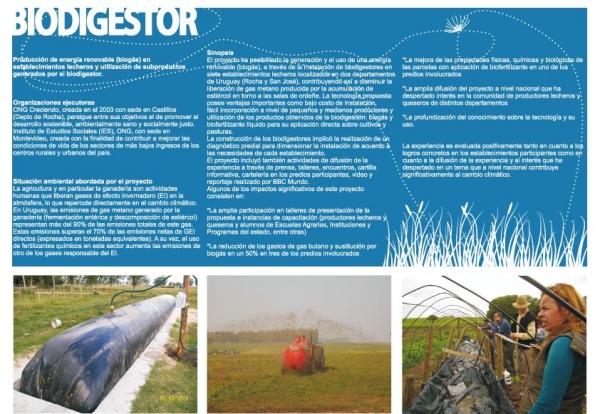 Biodigestor Fact Sheet - Climate Change - Uruguay