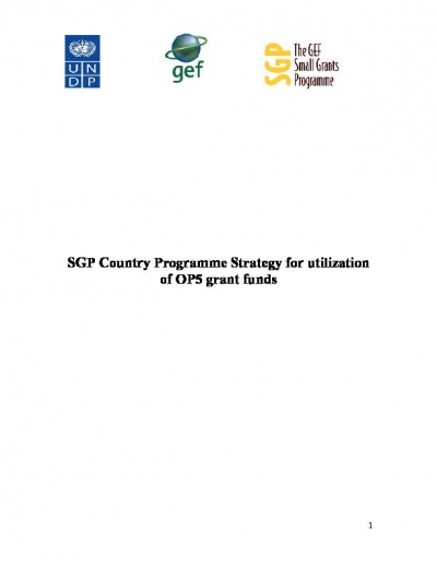 OP5 SGP Country Programme Strategy