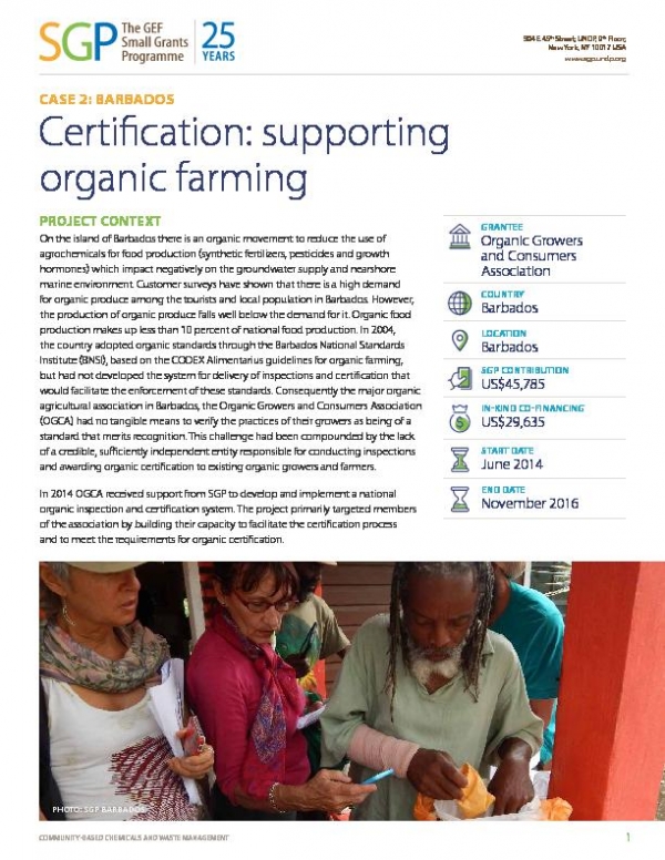 Barbados - Certification: supporting organic farming