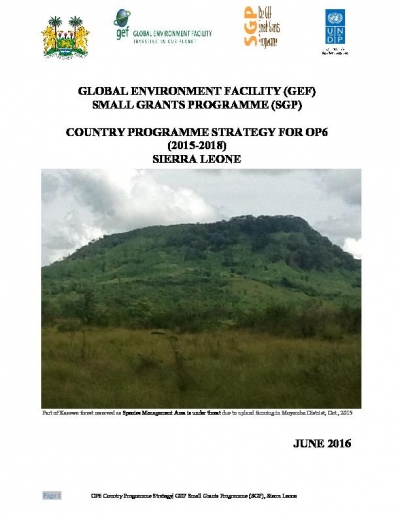 OP6 SGP Sierra Leone Country Programme Strategy