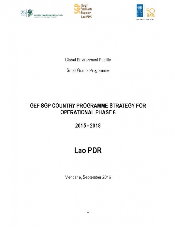 OP6 SGP Lao Country Programme Strategy