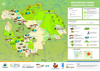 Mapa Biocorredor C&oacute;ndor Chiquirahua