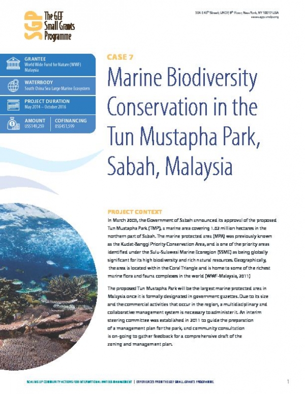 Marine Biodiversity Conservation in the Tun Mustapha Park, Sabah, Malaysia