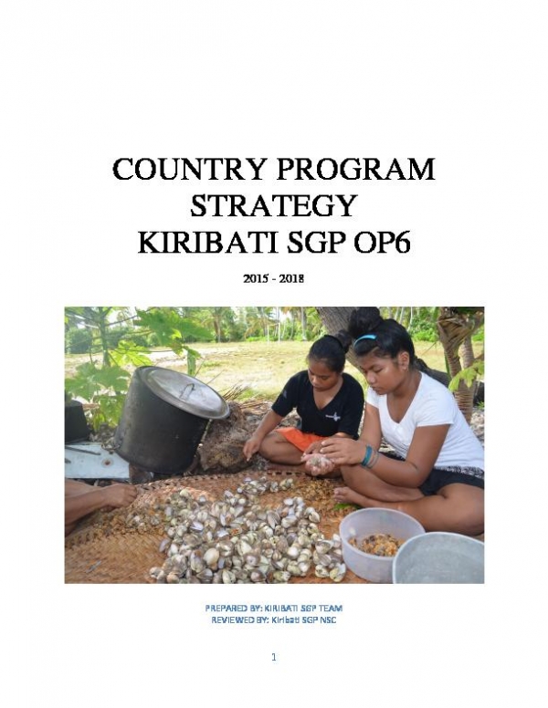 OP6 SGP Kiribati Country Programme Strategy