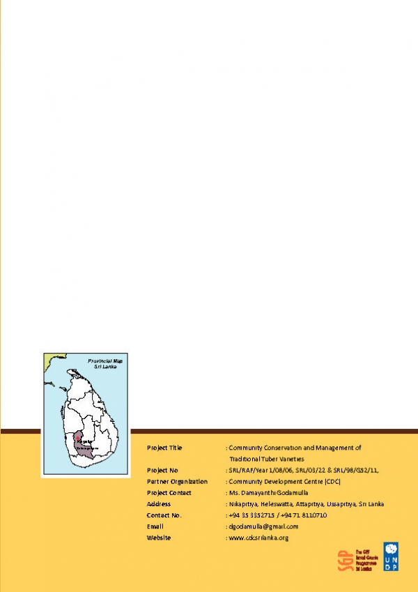Community Conservation and Management of Traditional Tuber Varieties