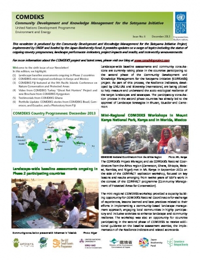 COMDEKS Newsletter Issue 6