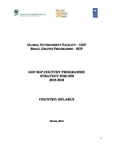 OP6 SGP Belarus Country Programme Strategy