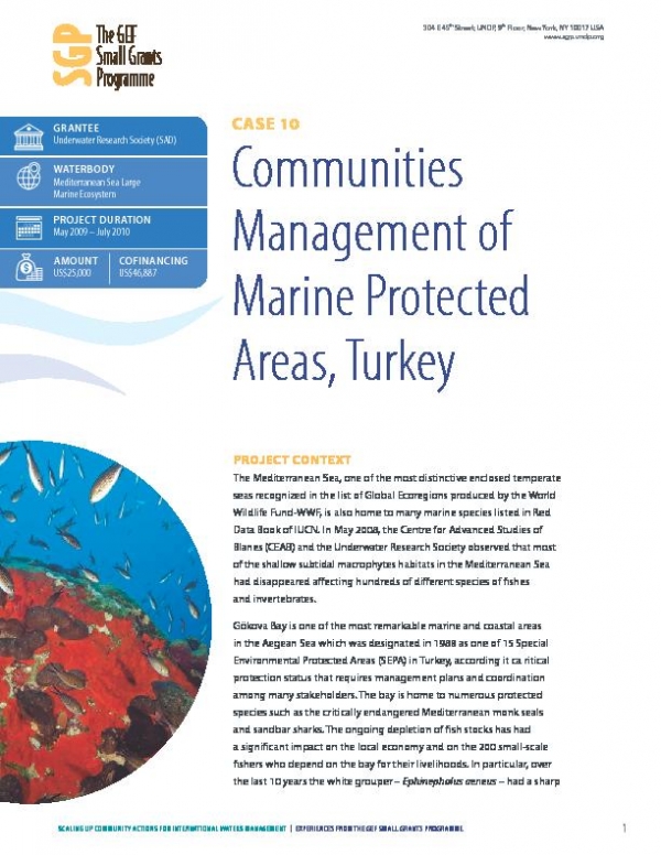 Communities Management of Marine Protected Areas, Turkey