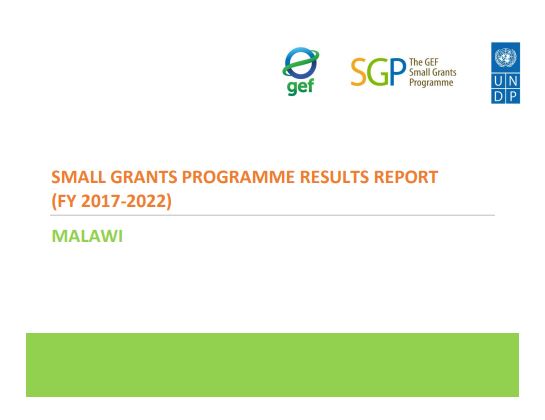 Malawi Results Report, 2017-2022