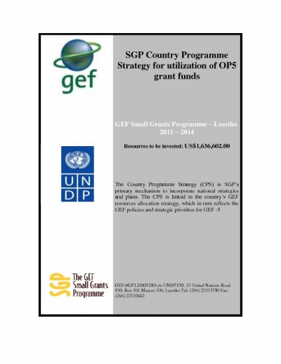 OP5 SGP Country Programme Strategy