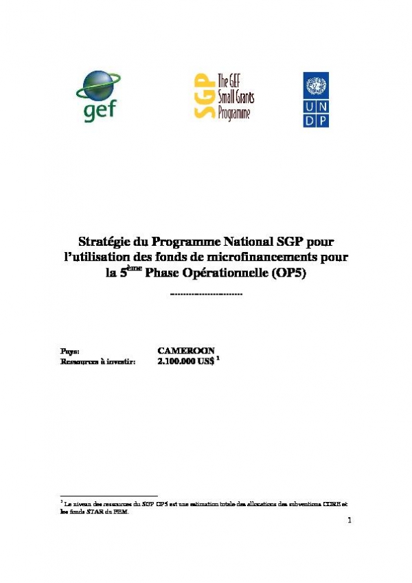 OP5 SGP Country Programme Strategy