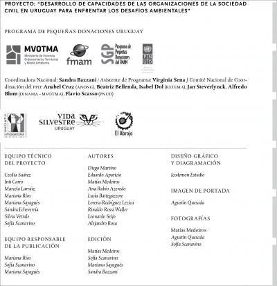 Tools to meet environmental challenges at local scale in Uruguay