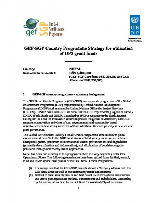 OP5 SGP Country Programme Strategy