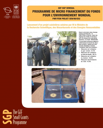 Lancement d'un projet cuisini&egrave;res solaires par M le Ministre de la Recherche Scientifique, des Biocarburants et des Energies Renouvelables