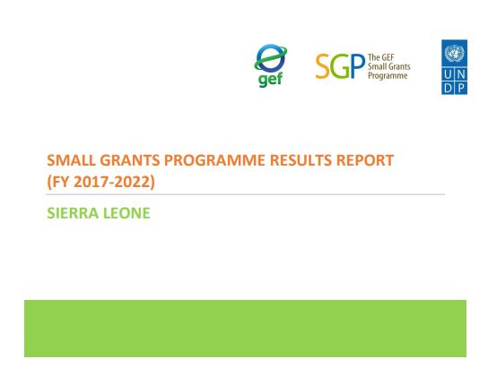 Sierra Leone Results Report, 2017-2022