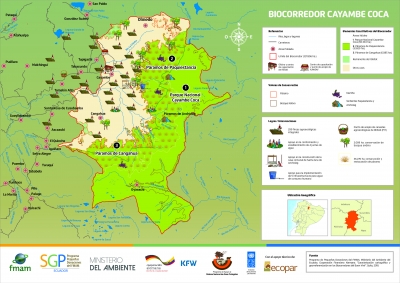 Mapa Biocorredor Cayambe Coca