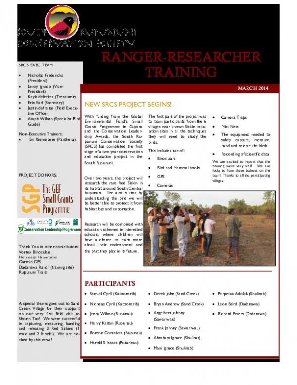 Ranger - Researcher Training