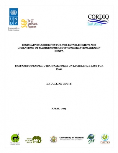 Kenya-  Marine community conservation areas in Kenya, legislative guidelines