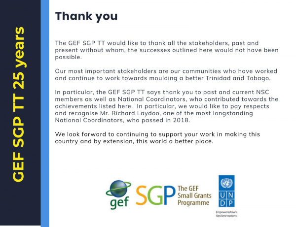 GEF SGP 25 years in Trinidad and Tobago