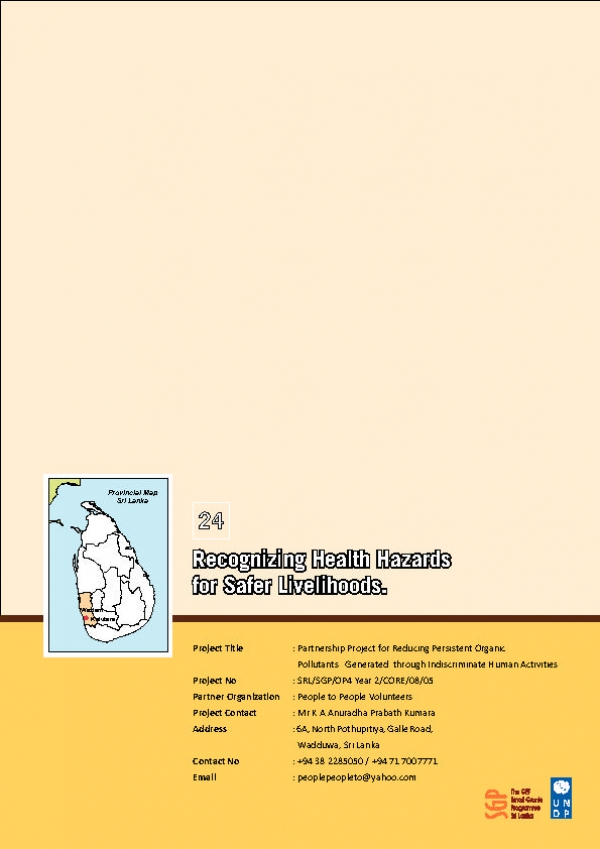 Recognizing Health Hazards for Safer Livelihoods- Sri Lanka