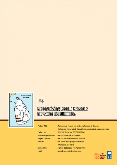 Recognizing Health Hazards for Safer Livelihoods- Sri Lanka
