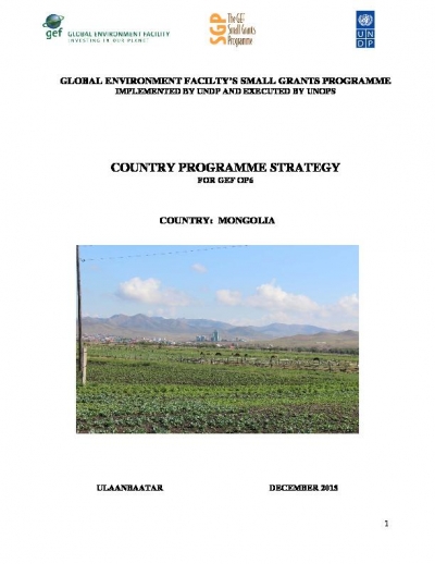 OP6 SGP Mongolia Country Programme Strategy