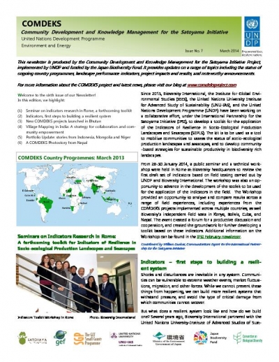 COMDEKS Newsletter Issue 7