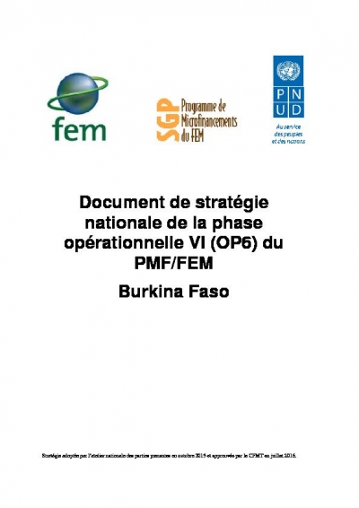 OP6 SGP Burkina Faso Country Programme Strategy