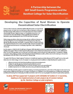 Empowering Rural Women to Create Off-Grid Solar Electrification