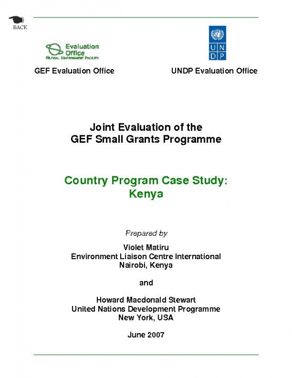 Kenya SGP Case Study
