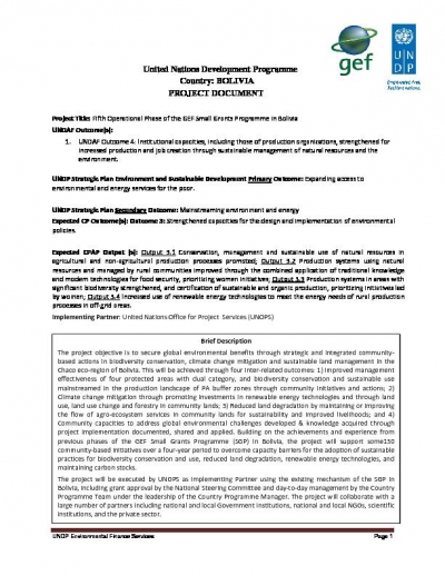 OP5 SGP Country Project Document