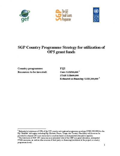 OP5 SGP Country Programme Strategy