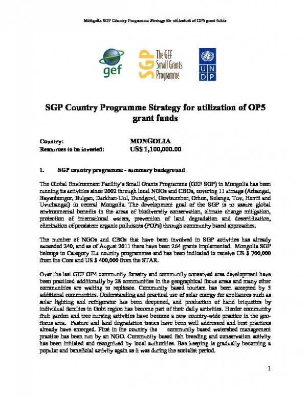 OP5 SGP Country Programme Strategy