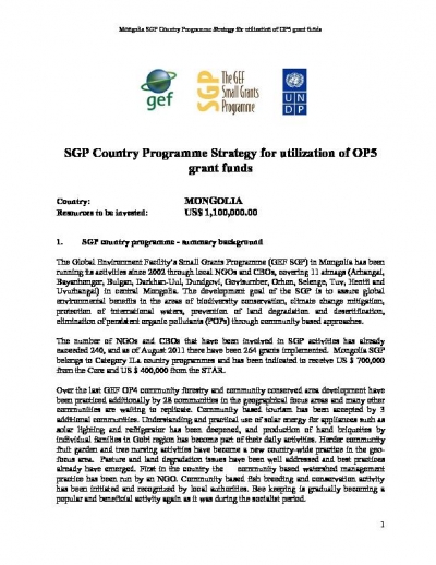 OP5 SGP Country Programme Strategy