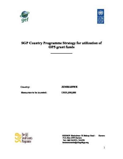 OP5 SGP Country Programme Strategy