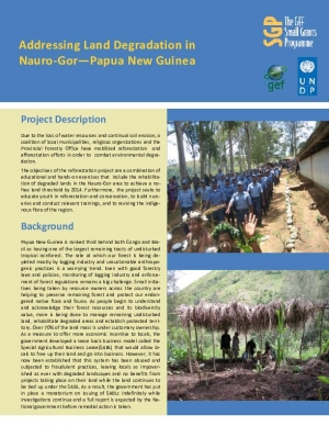 Addressing Land Degradation in Nauro-Gor, Papua New Guinea