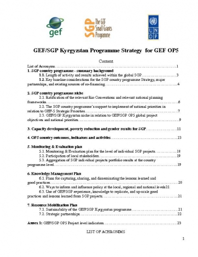 OP5 SGP Country Programme Strategy