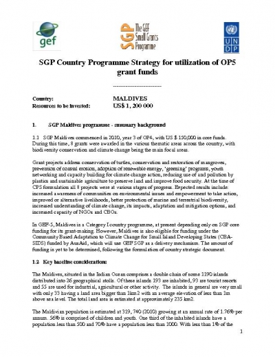 OP5 SGP Country Programme Strategy