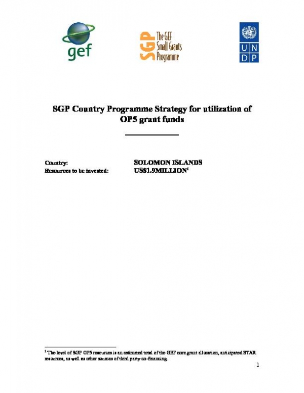 OP5 SGP Country Programme Strategy