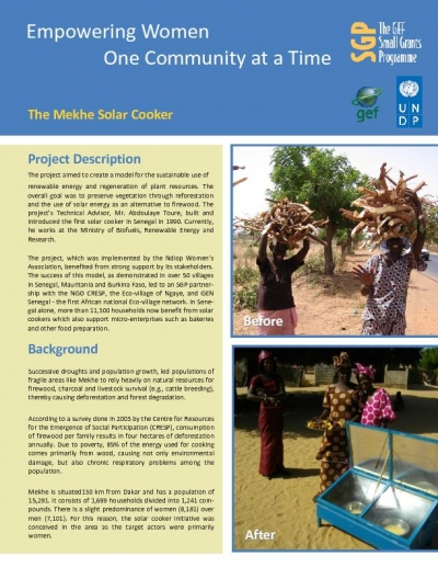 Mekhe Solar Cooker - Senegal