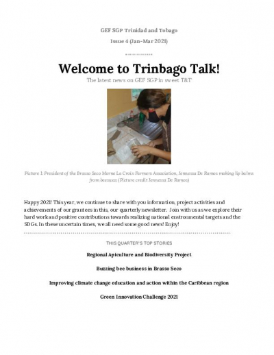 GEF SGP Trinidad and Tobago ENewsletter Issue 4 (Jan-Mar 2021)