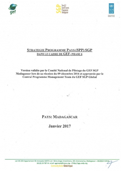OP6 SGP Madagascar Country Programme Strategy 