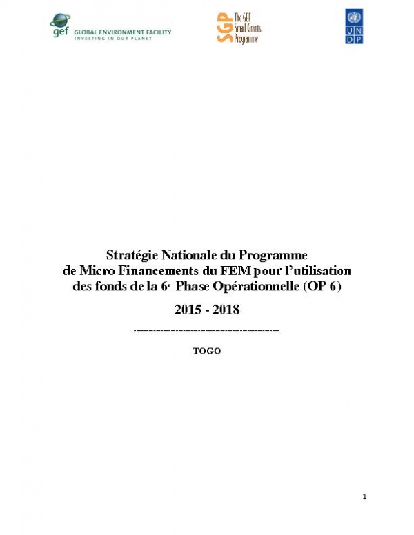 OP6 SGP Togo Country Programme Strategy