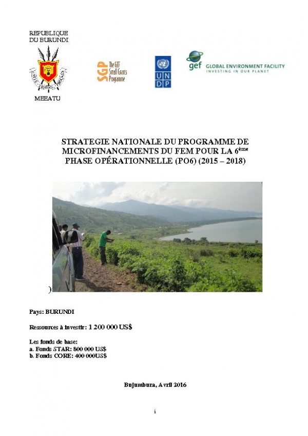 OP6 SGP Burundi Country Programme Strategy
