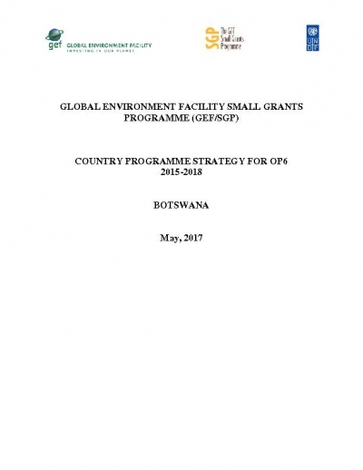 OP6 SGP Botswana Country Programme Strategy