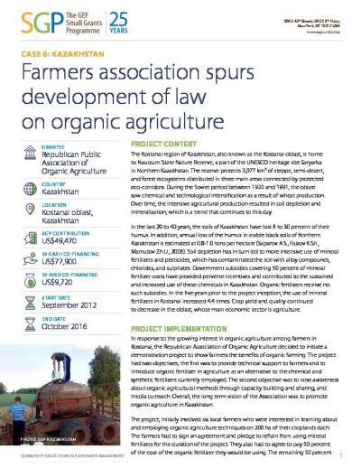 Kazakhstan: Farmers association spurs development of law on organic agriculture